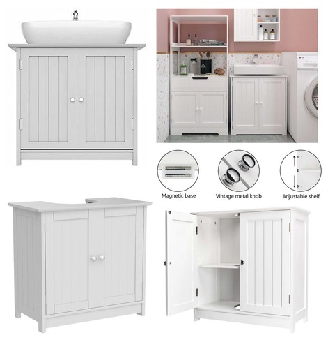 White under sink - sink, cabinet
