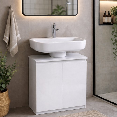 White high gloss bathroom - gloss,