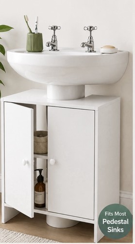 White under sink bathroom - white,