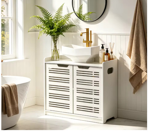 White stylish bathroom - white,
