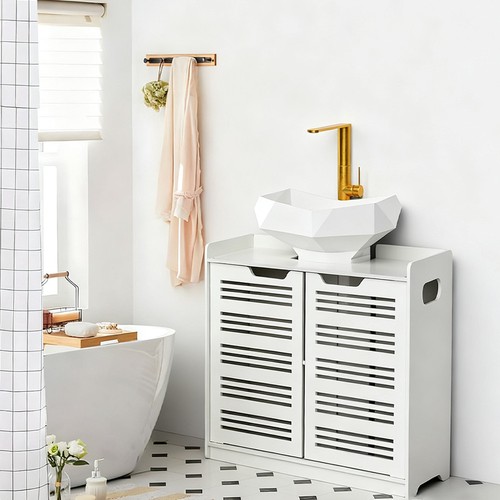 White stylish bathroom cabinet - stylish,