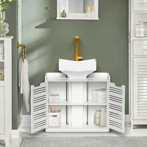 White double door - door, sink